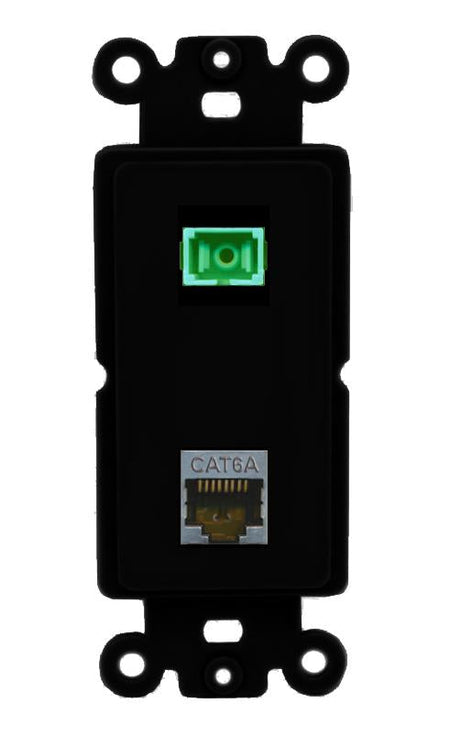 CAT6A SC-APC-SX Wall Plate [Black]