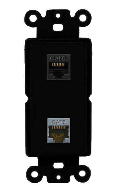 CAT6 CAT6-SHIELDED Wall Plate [Black]