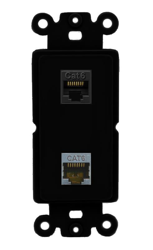 CAT6 CAT6-SHIELDED Wall Plate [Black]