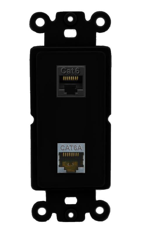 CAT6 CAT6A Wall Plate [Black]