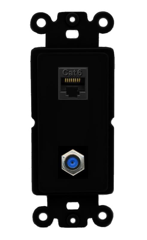 CAT6 F81 Wall Plate [Black]