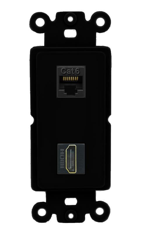 CAT6 HDMI Wall Plate [Black]