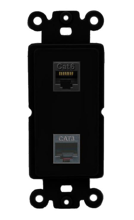 CAT6 PHONE Wall Plate [Black]