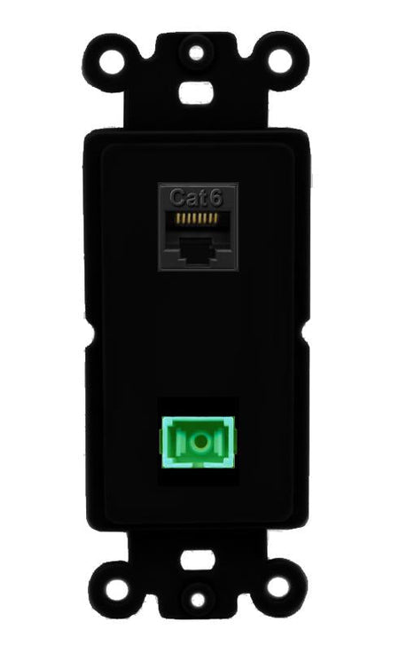 CAT6 SC-APC-SX Wall Plate [Black]