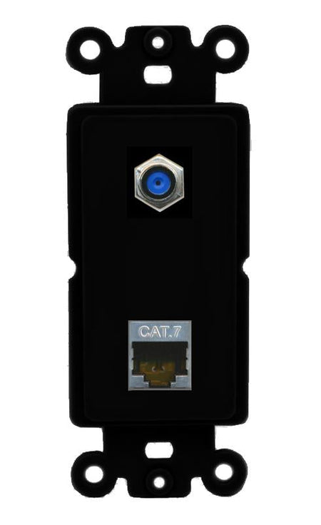 CAT7 F81 Wall Plate [Black]