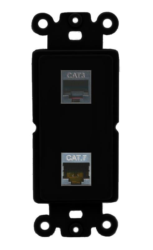 CAT7 PHONE Wall Plate [Black]
