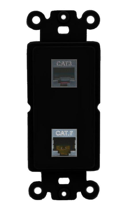 CAT7 PHONE Wall Plate [Black]