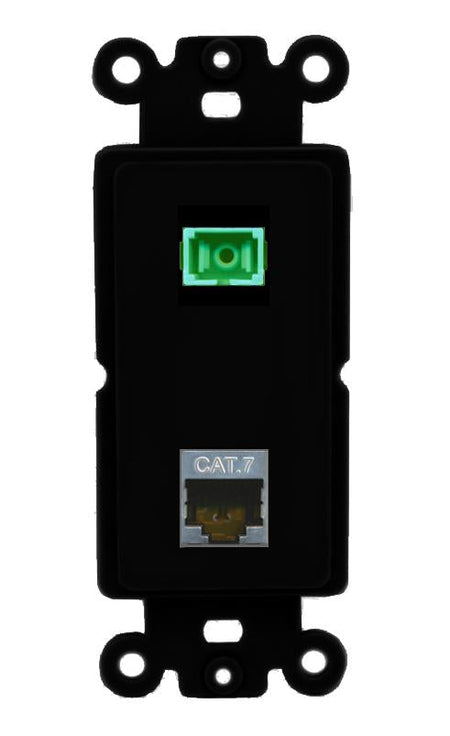 CAT7 SC-APC-SX Wall Plate [Black]