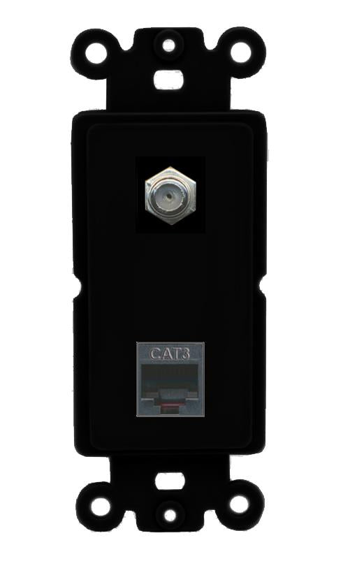 COAX PHONE Wall Plate [Black]