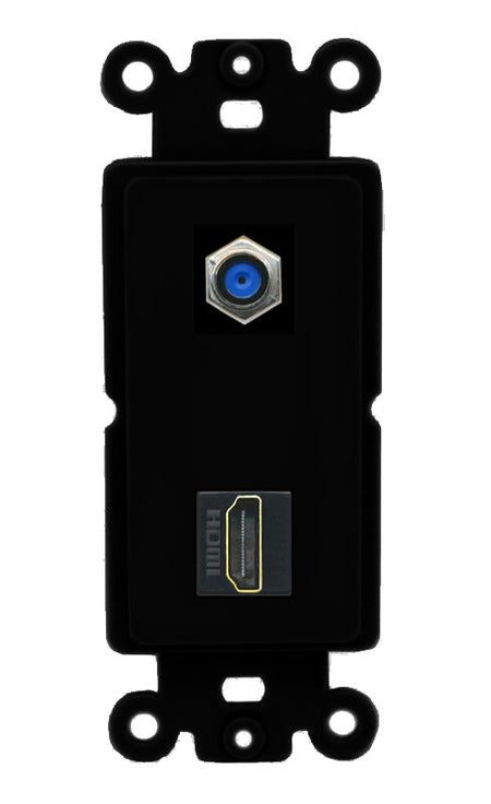 F81 HDMI Wall Plate [Black]