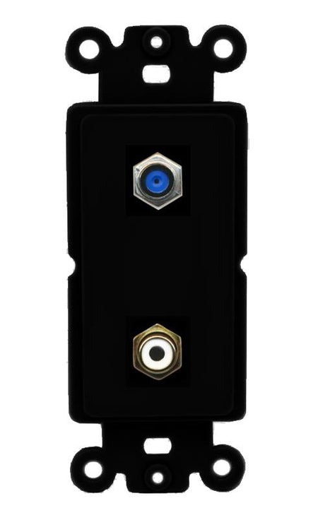 F81 RCA-WHITE Wall Plate [Black]