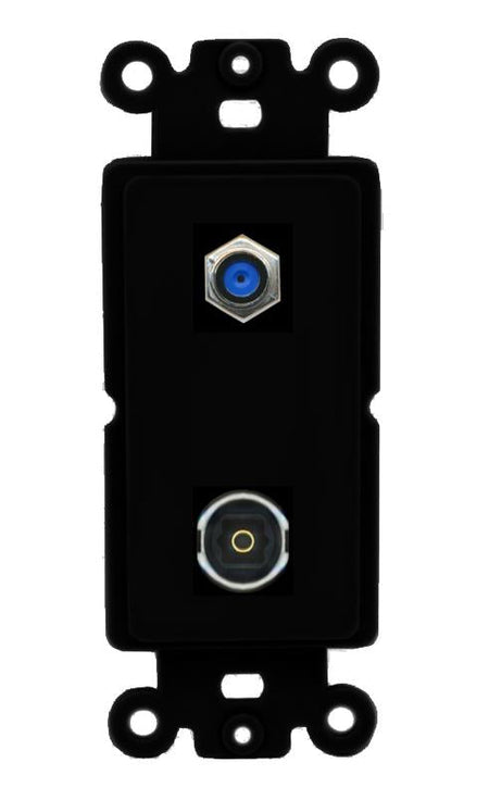 F81 TOSLINK Wall Plate [Black]
