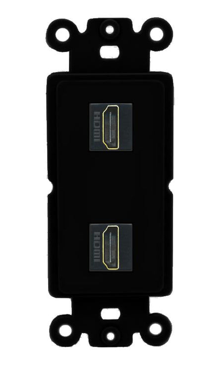 2 HDMI Wall Plate [Black]