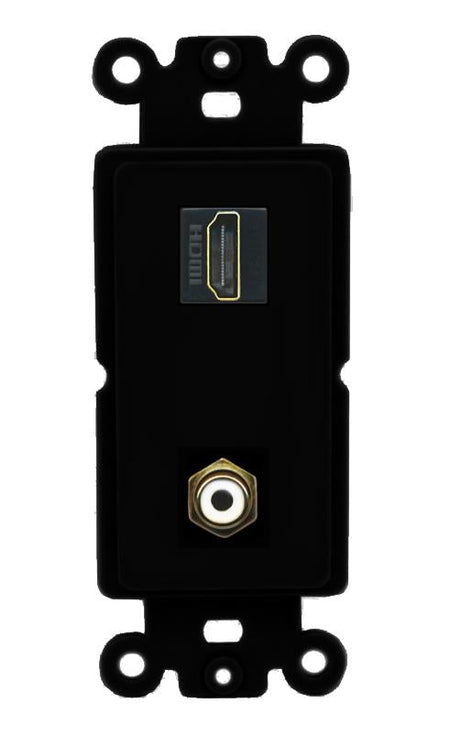 HDMI RCA-WHITE Wall Plate [Black]