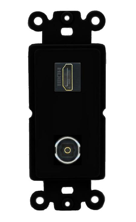 HDMI TOSLINK Wall Plate [Black]