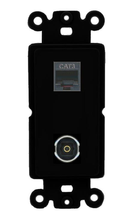 PHONE TOSLINK Wall Plate [Black]