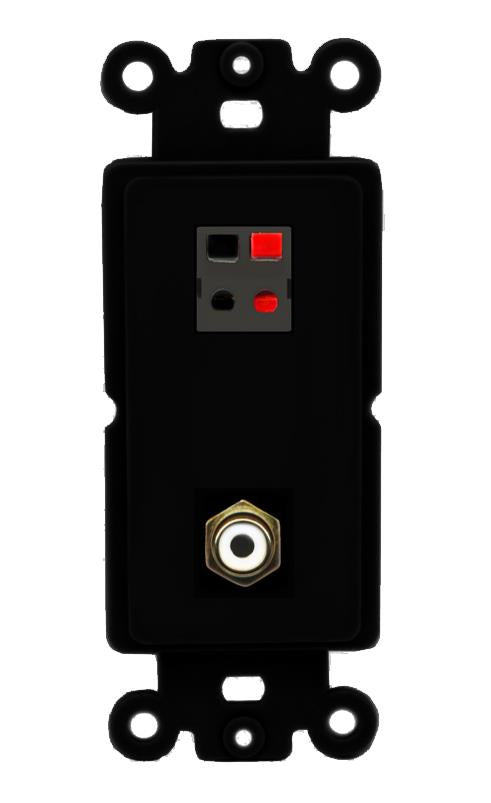 RCA-WHITE SPEAKER Wall Plate [Black]