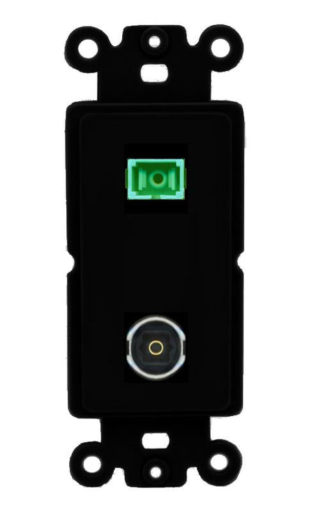 SC-APC-SX TOSLINK Wall Plate [Black]