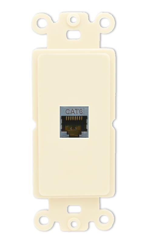 RiteAV CAT6-SHIELDED Wall Plate Rocker Module [Light Almond]