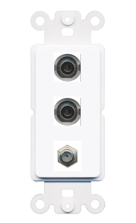 2 3.5mm COAX Wall Plate [White]