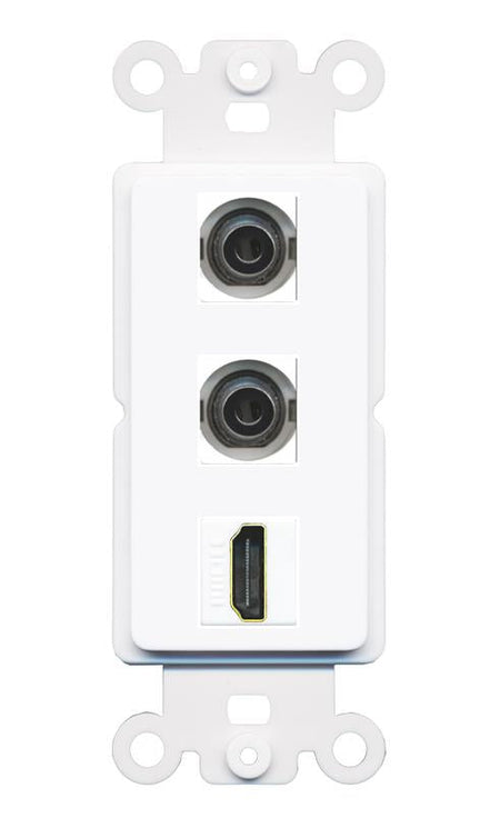 2 3.5mm HDMI Wall Plate [White]