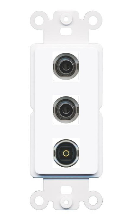 2 3.5mm TOSLINK Wall Plate [White]
