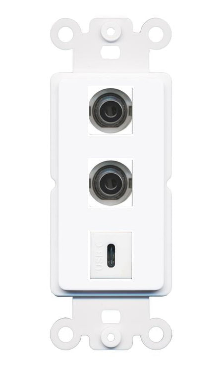 2 3.5mm USBC Wall Plate [White]