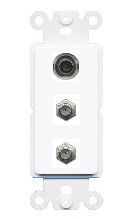 3.5mm 2 COAX Wall Plate [White]