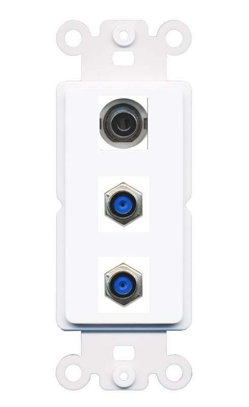 3.5mm 2 F81 Wall Plate [White]