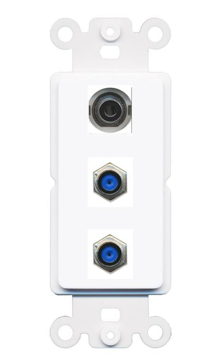 3.5mm 2 F81 Wall Plate [White]