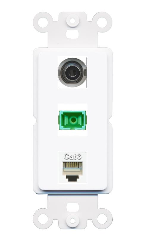 3.5mm PHONE SC-APC-SX Wall Plate [White]