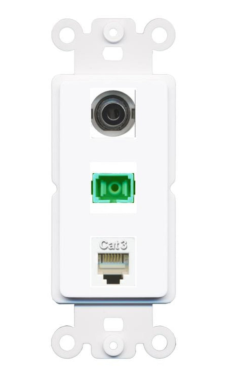3.5mm PHONE SC-APC-SX Wall Plate [White]