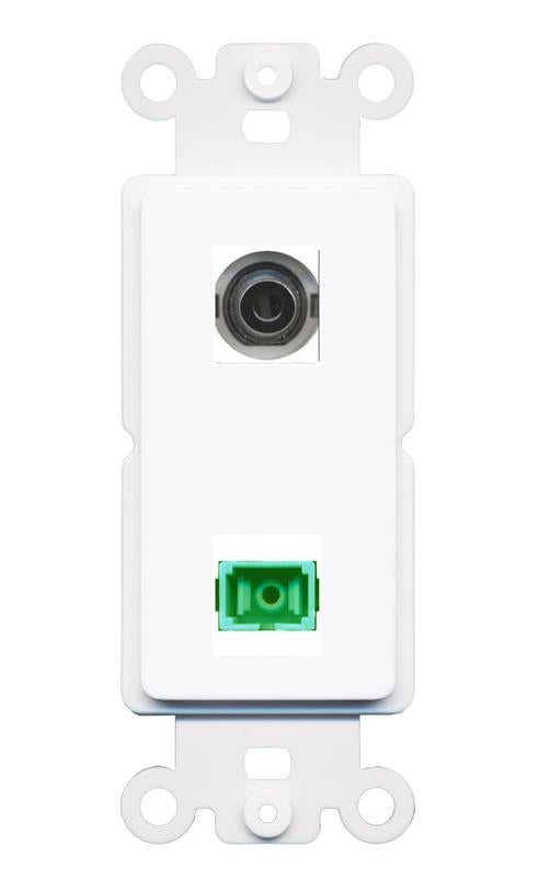 3.5mm SC-APC-SX Rocker Insert Module Wall Plate [White]