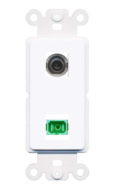 3.5mm SC-APC-SX Rocker Insert Module Wall Plate [White]