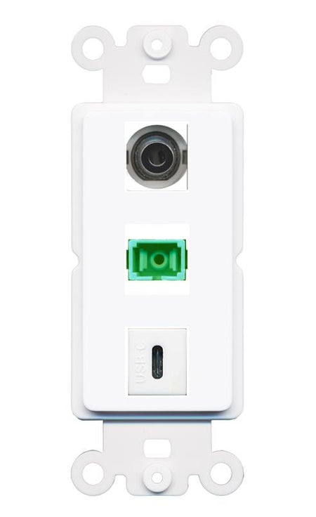 3.5mm SC-APC-SX USBC Wall Plate [White]
