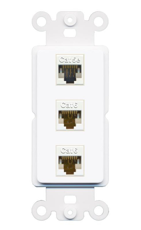 CAT5E 2 CAT6 Wall Plate [White]