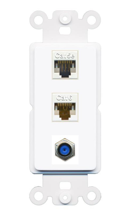 CAT5E CAT6 F81 Wall Plate [White]