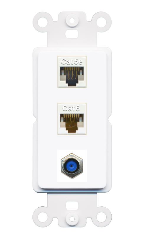 CAT5E CAT6 F81 Wall Plate [White]