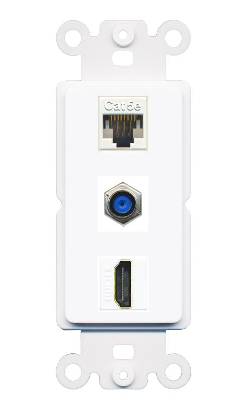 CAT5E F81 HDMI Wall Plate [White]