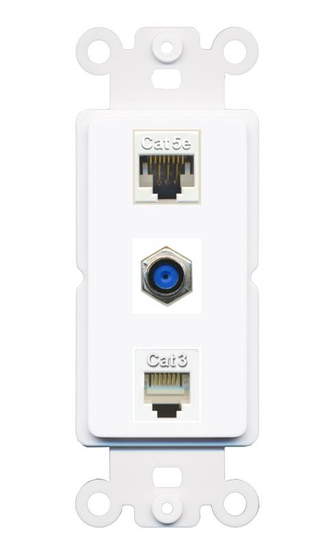 CAT5E F81 PHONE Wall Plate [White]