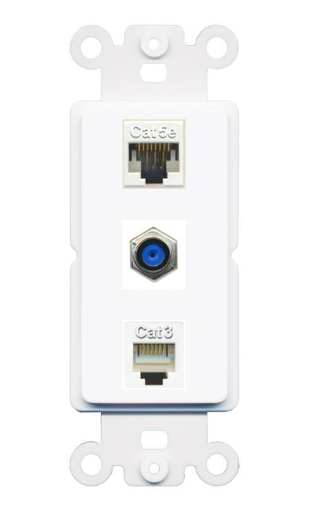 CAT5E F81 PHONE Wall Plate [White]