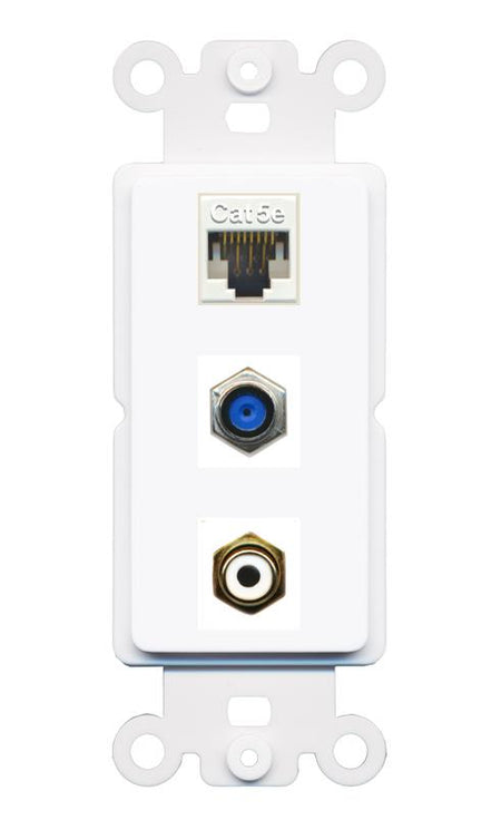 CAT5E F81 RCA-WHITE Wall Plate [White]