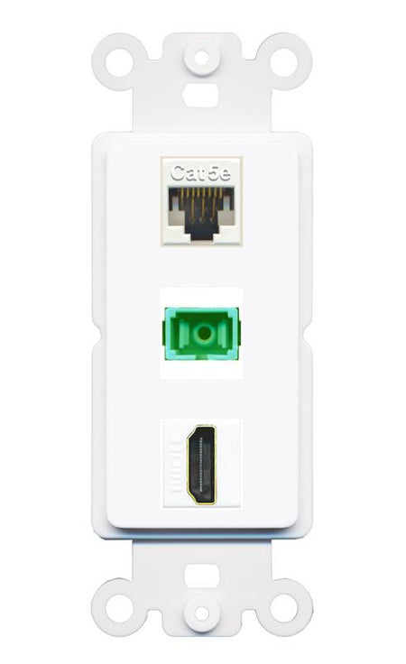 CAT5E HDMI SC-APC-SX Wall Plate [White]