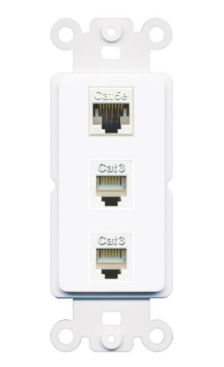 CAT5E 2 PHONE Wall Plate [White]