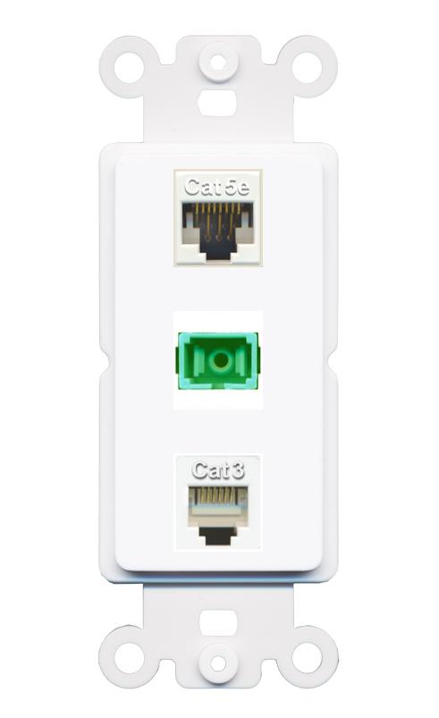 CAT5E PHONE SC-APC-SX Wall Plate [White]