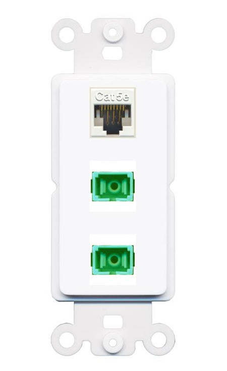 CAT5E 2 SC-APC-SX Wall Plate [White]