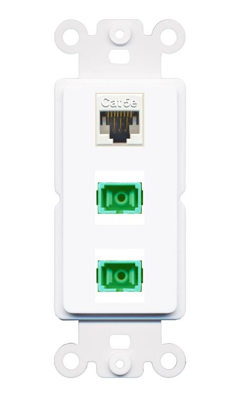 CAT5E 2 SC-APC-SX Wall Plate [White]