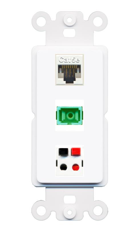 CAT5E SC-APC-SX SPEAKER Wall Plate [White]