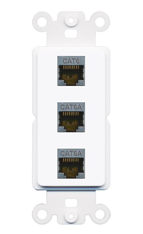 CAT6-SHIELDED 2 CAT6A Wall Plate [White]