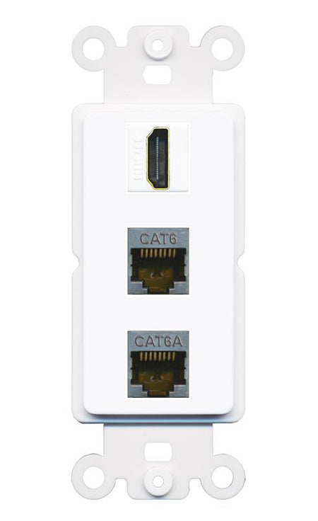 CAT6-SHIELDED CAT6A HDMI Wall Plate [White]